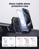 Mobilholder Trådløs (MagSafe) | <X>MagCold™ S26 - Trådløs Oplader til Bil - 15W - MagSafe Kompatibel - DELUXECOVERS.DK