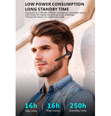 Bluetooth Øresnegl | F910 Håndfri Headset/Øresnegl BT 5.0 - Sort - DELUXECOVERS.DK