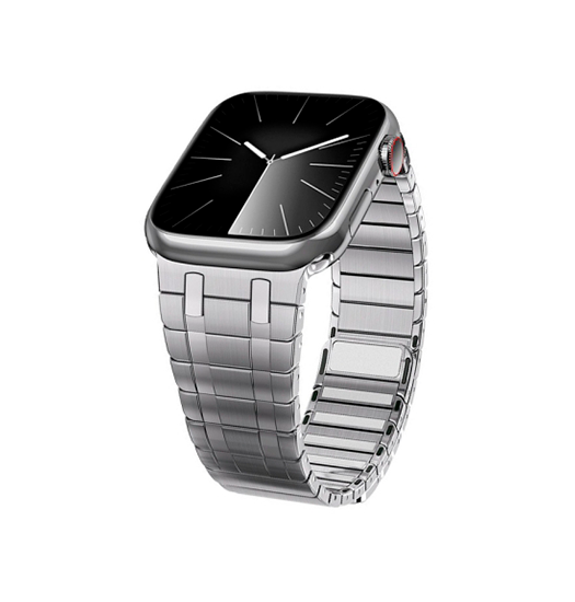 Apple Watch 42-49mm | Apple Watch (42/44/SE/45/46/49mm) - L'Empiri™ Phantom Magnetic Stålrem - Sølv - DELUXECOVERS.DK