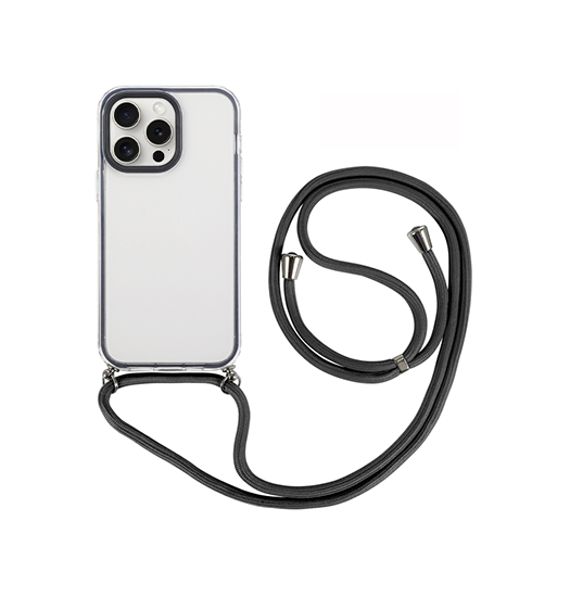 iPhone 14 Pro Max | iPhone 14 Pro Max - Deluxe™ Silikone Cover M. Strop - Sort - DELUXECOVERS.DK