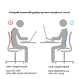 Laptop stander | Multi-vinkel Stativ til Computer / MacBook - Sammenklappelige - Sølv - DELUXECOVERS.DK