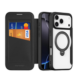 iPhone 17 Pro | iPhone 17 Pro - DUX DUCIS® MagSafe Flip Cover - Kortholder - Sort - DELUXECOVERS.DK