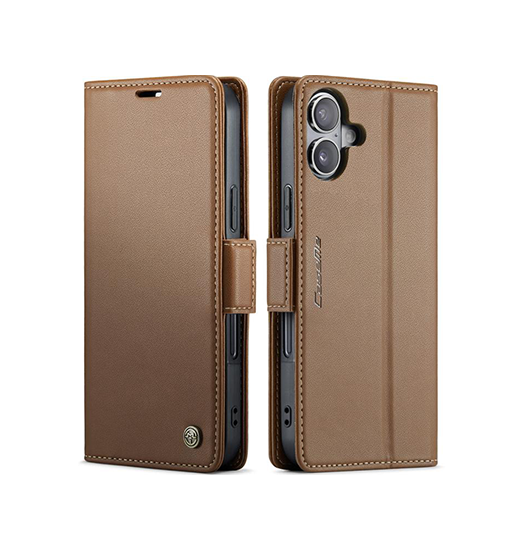 iPhone 17 | iPhone 17 - CaseMe™ Neo Læder Cover / Pung - Brun - DELUXECOVERS.DK