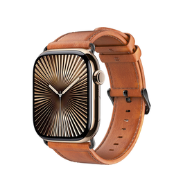 Apple Watch 42-49mm | Apple Watch (42/44/SE/45/46/49mm) - DUX DUCIS™ Business Ægte læderrem - Lys Brun - DELUXECOVERS.DK