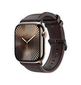 Apple Watch 42-49mm | Apple Watch (42/44/SE/45/46/49mm) - DUX DUCIS™ Business Ægte læderrem - Brun - DELUXECOVERS.DK