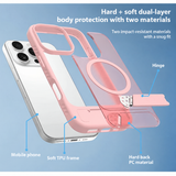 iPhone 16 Pro Max - Frostat MagSafe-skal med ställ - Rosa