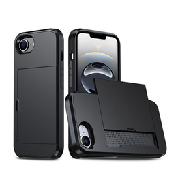 iPhone 17e / 16e | iPhone 17e / 16e - Deluxe™ Håndværker Cover M. Kortholder - Sort - DELUXECOVERS.DK