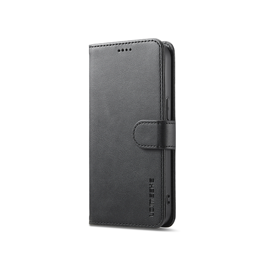 iPhone 17e / 16e | iPhone 17e / 16e - LC.IMEEKE™ Læder Cover M. Kortholder - Sort - DELUXECOVERS.DK