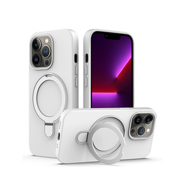 iPhone 13 Pro Max | iPhone 13 Pro Max - DeLX™ Silikone Cover m. MagSafe Ring - Hvid - DELUXECOVERS.DK