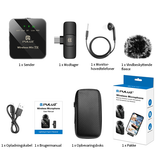 Mikrofon | Professionel Trådløs clip-on Mikrofon til (USB-C) - DELUXECOVERS.DK