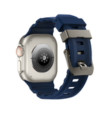 Apple Watch 42-49mm | Apple Watch (42/44/SE/45/46/49mm) - Wild Buckle™ Silikonerem - Navy - DELUXECOVERS.DK