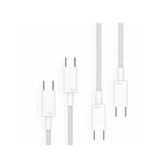 Kabel USB-C til USB-C | USB-C til USB-C | Fast-Charge Kabel – Hvid – 2m (100W) - DELUXECOVERS.DK