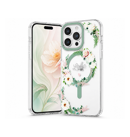 iPhone 15 Pro Max | iPhone 15 Pro Max - LUX™ MagSafe Silikone Cover - Floral - DELUXECOVERS.DK