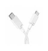 Kabel USB-C til USB-C | USB-C til USB-C | Fast-Charge Kabel – Hvid – 1m (100W) - DELUXECOVERS.DK