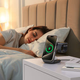 3-i-1 & Multi-Ladestationer | <X>Magcold™ 3-i-1 Ladestation til Mobil, iWatch, AirPods - 45W! - MagSafe - Sort - DELUXECOVERS.DK