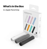 Apple Pencil Tilbehør | Stylus Pen Grip - 3-pakke - Hvid/Grå/Sort - Apple Pencil - DELUXECOVERS.DK