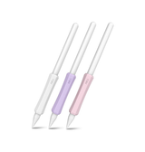 Apple Pencil Tilbehør | Stylus Pen Grip - 3-pakke - Hvid/Lilla/Pink - Apple Pencil - DELUXECOVERS.DK