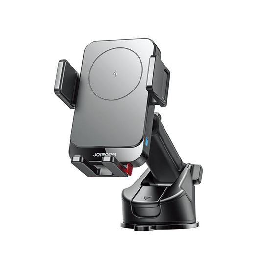 Mobilholder Trådløs (QI) | JOYROOM™ - Trådløs Mobilholder – 15W Hurtig Opladning - Sort - DELUXECOVERS.DK