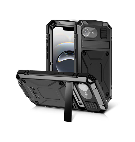 iPhone 17e / 16e | iPhone 17e / 16e - R-JUST™ Safeguard Vandtæt 360° Cover - Sort - DELUXECOVERS.DK