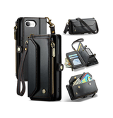 iPhone 17e / 16e | iPhone 17e / 16e - CaseMe™ RFID Læder Taske / Etui m. Pung - Sort - DELUXECOVERS.DK