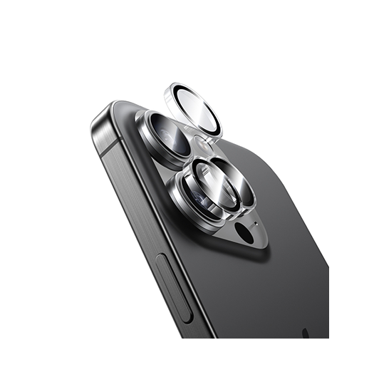 iPhone Beskyttelsesglas | iPhone 16 Pro - BENKS® Kamera Linse Beskyttelsesglas - Sort/Klar - DELUXECOVERS.DK