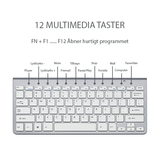 Tastatur | Tastatur & Mus - Trådløst Kombo - USB-A (Engelsk layout) - Hvid - DELUXECOVERS.DK