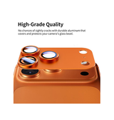 iPhone Beskyttelsesglas | iPhone 17 Pro Max - XDCASE™ Armor Kamera Linse Beskyttelsesglas - Orange - DELUXECOVERS.DK