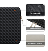 Macbook Sleeve | MacBook Pro, Air, Neo 13" - DeLX™ Diamond Neopren Sleeve - Sort - DELUXECOVERS.DK