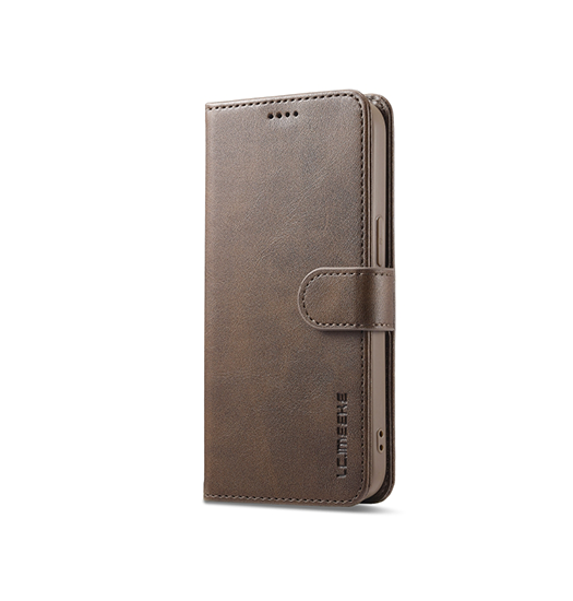iPhone 17e / 16e | iPhone 17e / 16e - LC.IMEEKE™ Læder Cover M. Kortholder - Brun - DELUXECOVERS.DK