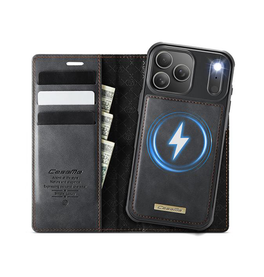 iPhone 17 Pro | iPhone 17 Pro - CaseMe™ 2-i-1 Premium Læder Cover / Pung - Sort - DELUXECOVERS.DK