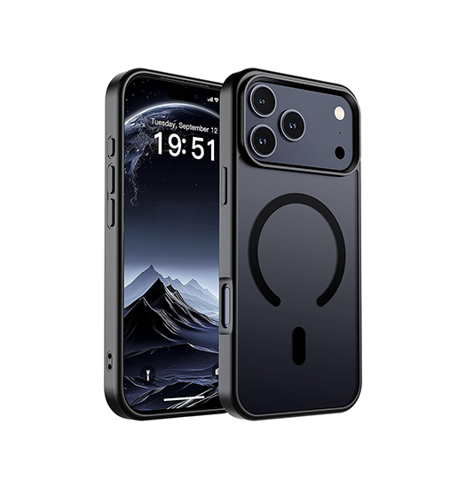iPhone 17 Pro Max | iPhone 17 Pro Max - MagSafe Silikone Cover - NovoShield™ - Sort - DELUXECOVERS.DK