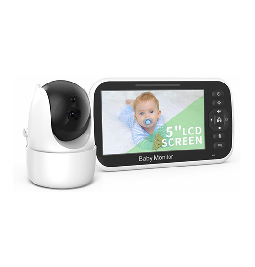 Babymonitor | Babymonitor m. Kamera - 5 Tommer skærm - temperatursensor - DELUXECOVERS.DK