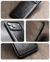 iPhone 18 Pro - QIALINO® Ægte Læder cover M. MagSafe - Sort