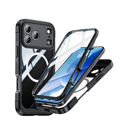 iPhone 17 Pro Max | iPhone 17 Pro Max - ToughCase Hybrid-X Håndværker Cover - Sort - DELUXECOVERS.DK