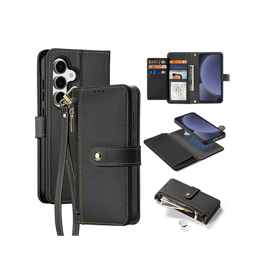 Samsung Galaxy S25 | Samsung Galaxy S25 - DUX DUCIS™ 2-i-1 Læder Etui M. Aftageligt Cover - DELUXECOVERS.DK