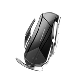 Mobilholder Trådløs (QI) | SENSE™ V.2.0 | Automatisk Trådløs Biloplader QC 3.0 - 15W - Sølv - DELUXECOVERS.DK