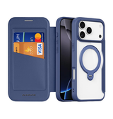 iPhone 17 Pro Max | iPhone 17 Pro Max - DUX DUCIS® MagSafe Flip Cover - Kortholder - Blå - DELUXECOVERS.DK