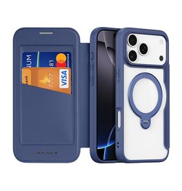 iPhone 17 Pro Max | iPhone 17 Pro Max - DUX DUCIS® MagSafe Flip Cover - Kortholder - Blå - DELUXECOVERS.DK