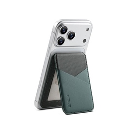 Mobil kortholder | <X>ESEBLE™ - RFID Læder Kortholder til iPhone - M. MagSafe - Mørkegrøn - DELUXECOVERS.DK