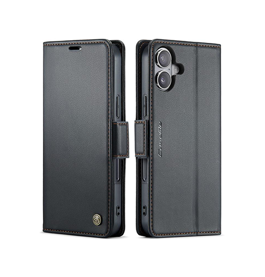 iPhone 17 | iPhone 17 - CaseMe™ Neo Læder Cover / Pung - Sort - DELUXECOVERS.DK