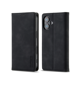 iPhone 16 Plus | iPhone 16 Plus - LC.IMEEKE™ Læder Cover M. Kortholder - Sort - DELUXECOVERS.DK