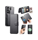 Samsung Galaxy S25 | Samsung Galaxy S25 - CaseNeo™ 2-i-1 MagSafe Læder Cover M. Kortholder - Sort - DELUXECOVERS.DK