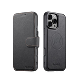 iPhone 16 Pro Max | iPhone 16 Pro Max - Suteni® 2-i-1 Læder Cover M. MagSafe - Sort - DELUXECOVERS.DK