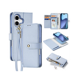 iPhone 17 | iPhone 17 - DUX DUCIS™ 2-i-1 Læder Etui M. Aftageligt Cover - Blå - DELUXECOVERS.DK