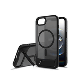 iPhone 17e / 16e | iPhone 17e / 16e - Frosted MagSafe Cover M. Kickstand - Sort - DELUXECOVERS.DK