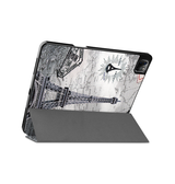 iPad Air 6 13" 2024 | iPad Air 13" (2024/2025/2026) - DeLX™ Trifold ArtCover M. Stander - Noir - DELUXECOVERS.DK