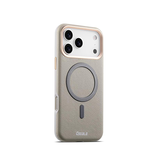 iPhone 17 Pro Max - Läderfodral - MagSafe-kompatibelt - Svart - ESEBLE™