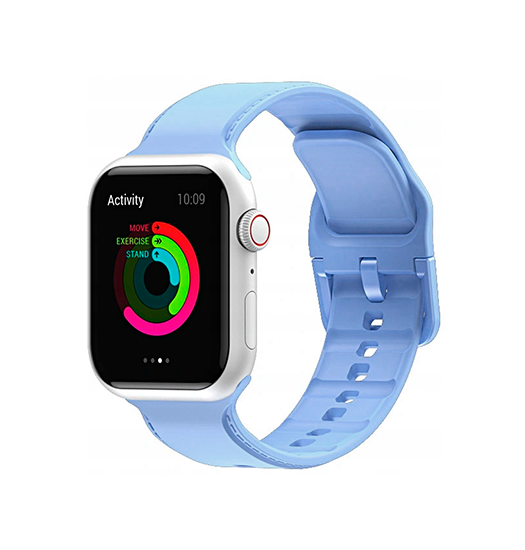Apple Watch 38-42mm | Apple Watch (38/40/SE/41/42mm) - CANDY™ Silikone Sportsrem - Blå - DELUXECOVERS.DK