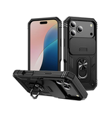 iPhone 17 Pro Max | iPhone 17 Pro Max - NX Pro™ Armor Cover m. Ring Holder - Sort - DELUXECOVERS.DK