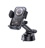 Mobilholder Trådløs (QI) | YESIDO® - 15W Trådløs Biloplader m. Sugekop - Sort - DELUXECOVERS.DK